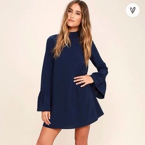 Mod Squad Navy Blue Shift Dress
